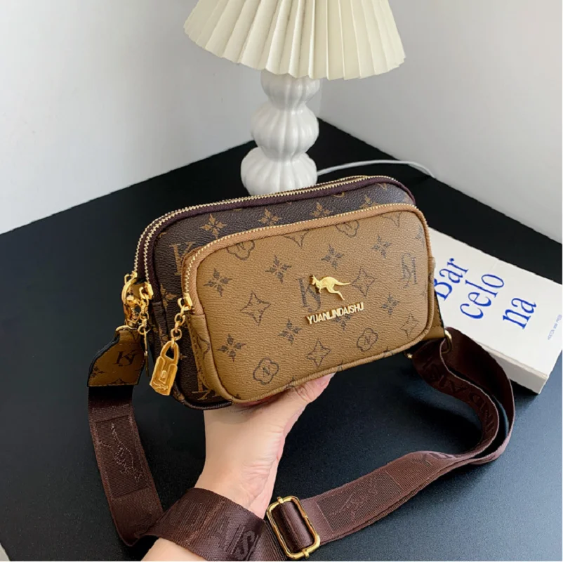 New Women's Fashion Luxury Designer Wallet High Quality Leather Printing Long Purse Clutch Bag Shoulder Bags Crossbody Chest Bag