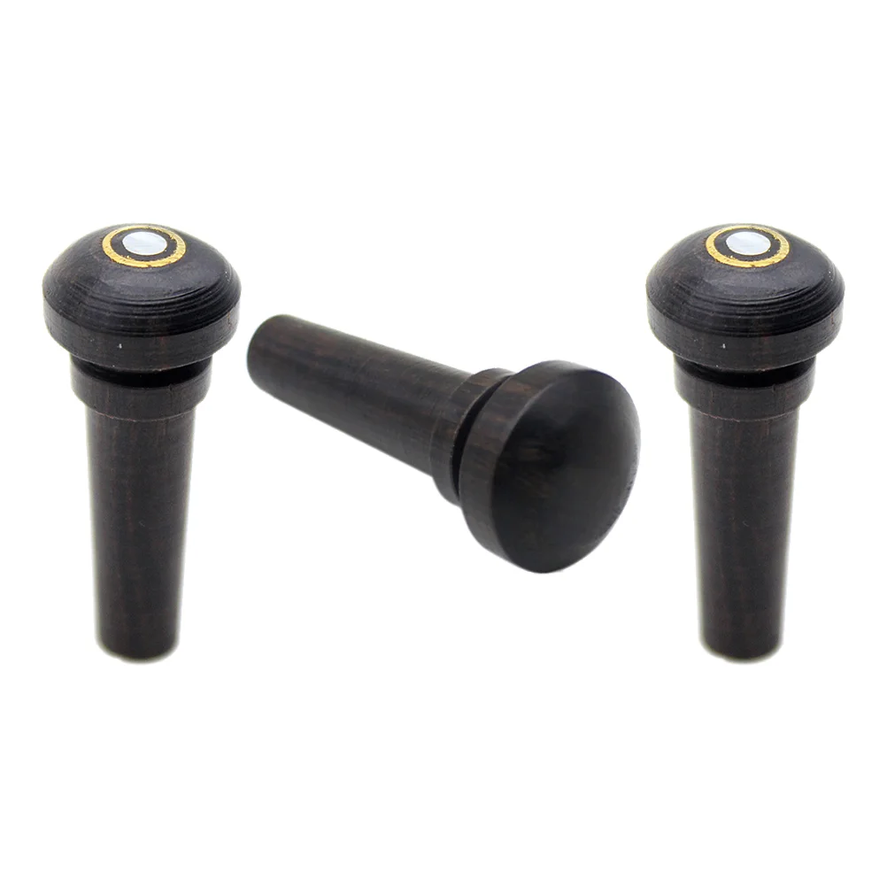 

3 Pcs Musical Instruments Violin End Nail Spare Parts Bridge Peg Without 350X150X060CM Wood Nut Pin For Ebony Black Endpin