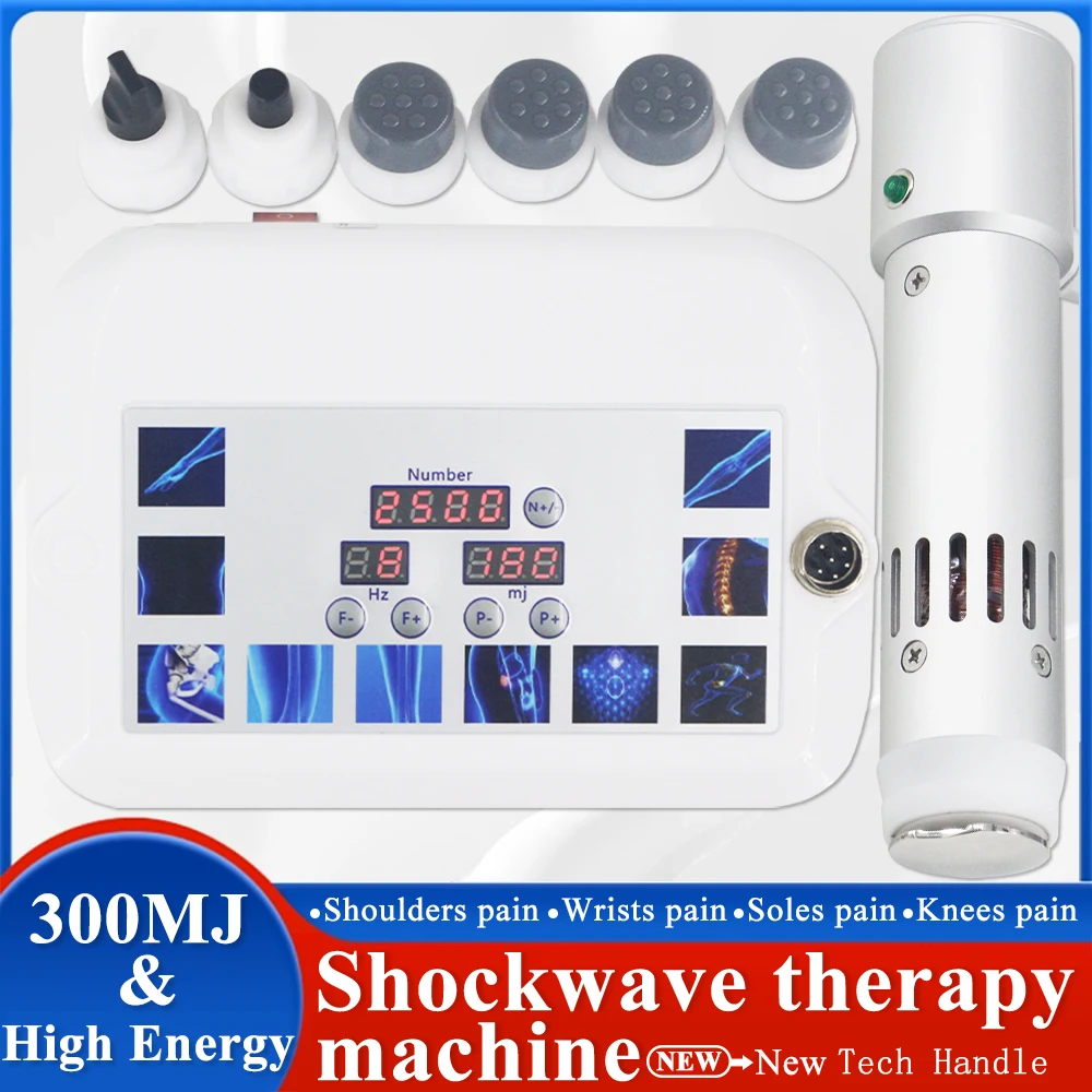 

Shockwave Therapy Machine Physiotherapy For ED Treatment Relieve Tendon Pain Massage 300MJ Shock Wave Massager New Tech Handle