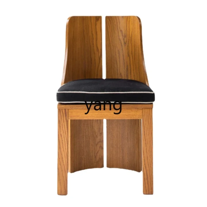 CX Solid Wood Model Restaurant Hotel Homestay Silent Wind High Back Chair