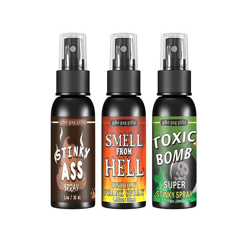 30ML Prank Novelties Toy Gag Joke Liquid Fart Spray Can Stink Bomb Stinky Gas Ass-Smelly Toys Great Gifts for Kids Adults