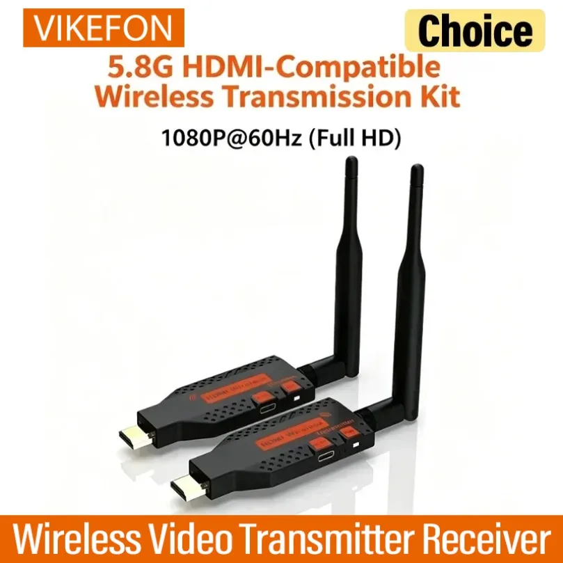 HDMI-Compatible Wireless Transmitter Receiver 5.8G 50M 4K@30Hz Video Extender For Notebook Camera Set Top Box To TV Monitor