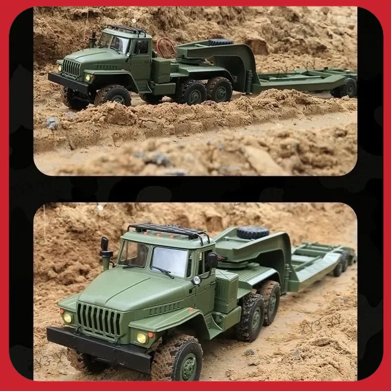 WPL B36-3 Remolque de transporte militar RC 1/16 6x6 6WD RTR - Control profesional completo ideal para juguetes para adultos y niños
