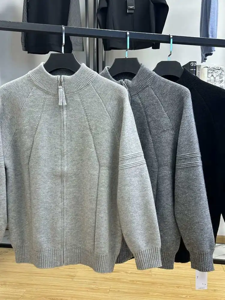 

High-End Knitted Cardigan Sweater Jaet Men's Simple Autumn Winter New Casual Sweater Open-irt Sle Long Sve Polyester...