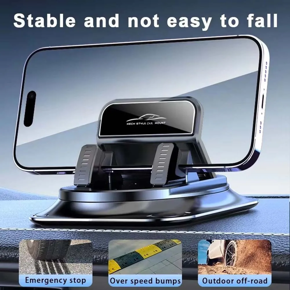 Car Phone Mount Anti Slip Silicone Dashboard Phone Holder 360-Degree Free Rotation Universal Head-Up Navigation Holder view 4