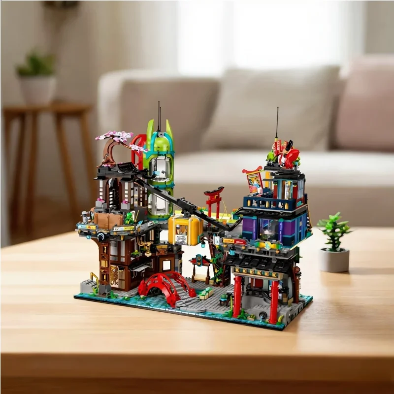 

2026 Popular 6163 PCS market garden building blocks creative educational toys Christmas birthday gifts
