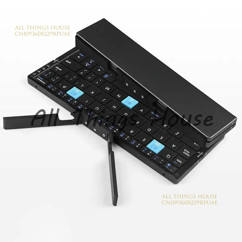 

Hot Foldable Keyboard Metal Connect with Phone Support for Tablet Phone Ipad Laptop Support 3 Device Blue-tooth Keyboard