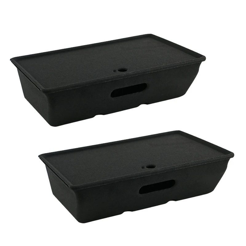 

2-Pack Armrest Storage Box Felt Storage Box Under Seat Felt Organizer With Lid Accessory For Tesla Model Y