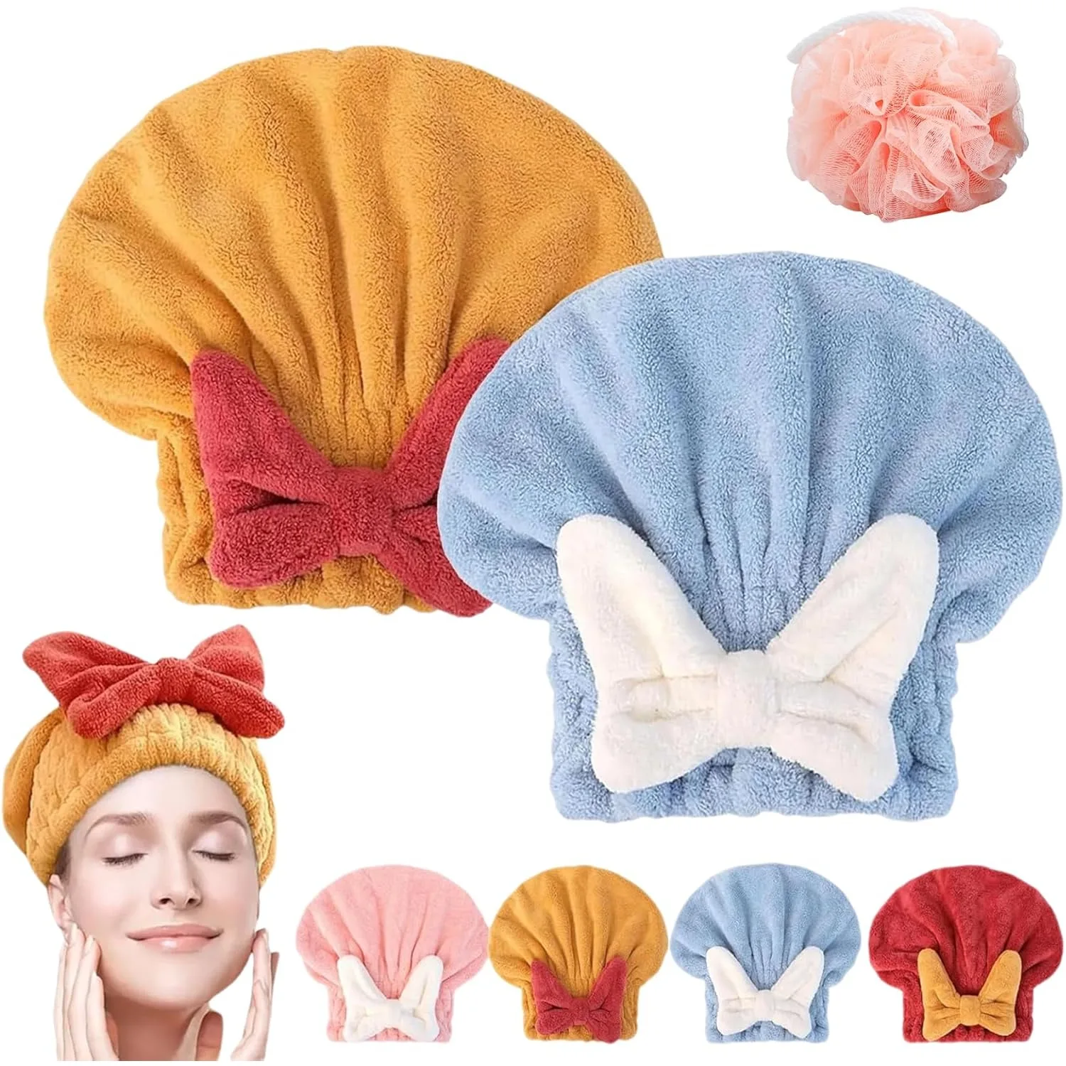 Super Absorbent Hair Towel Wrap for Wet Hair Towel Wrap Hair Shower Hair Wraps For Women