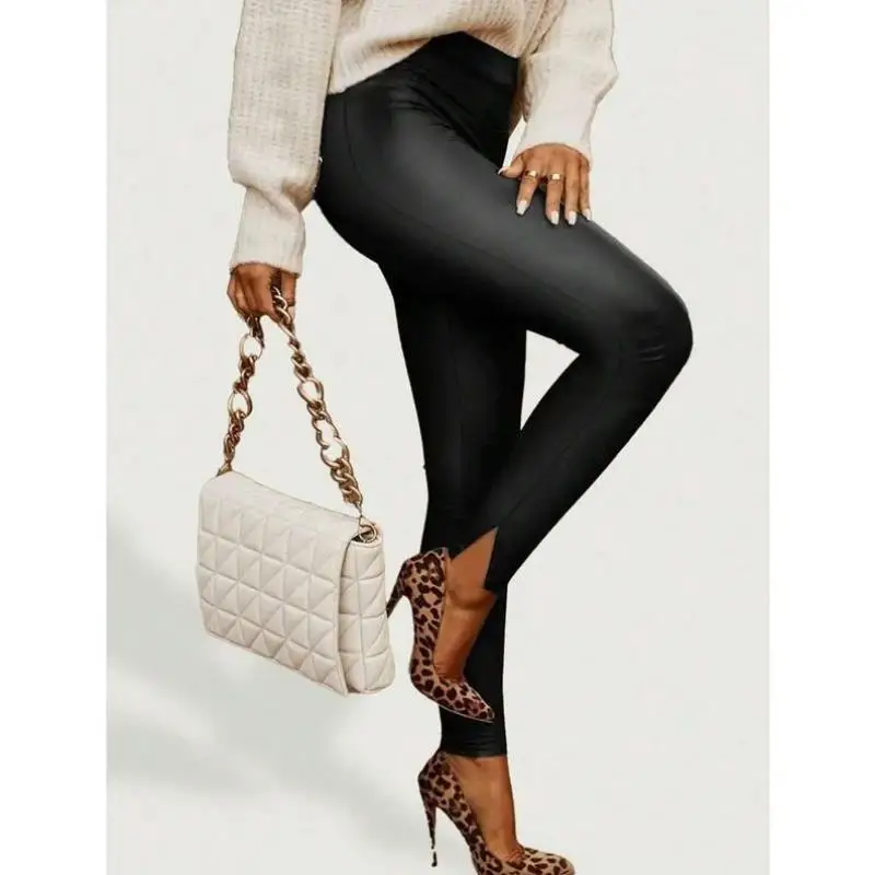 

Bla High-Waist Sexy Faion Casual Tight Pants Cross-Border New Sle High Waist Straight Leg Pants Korean Sle Neutral