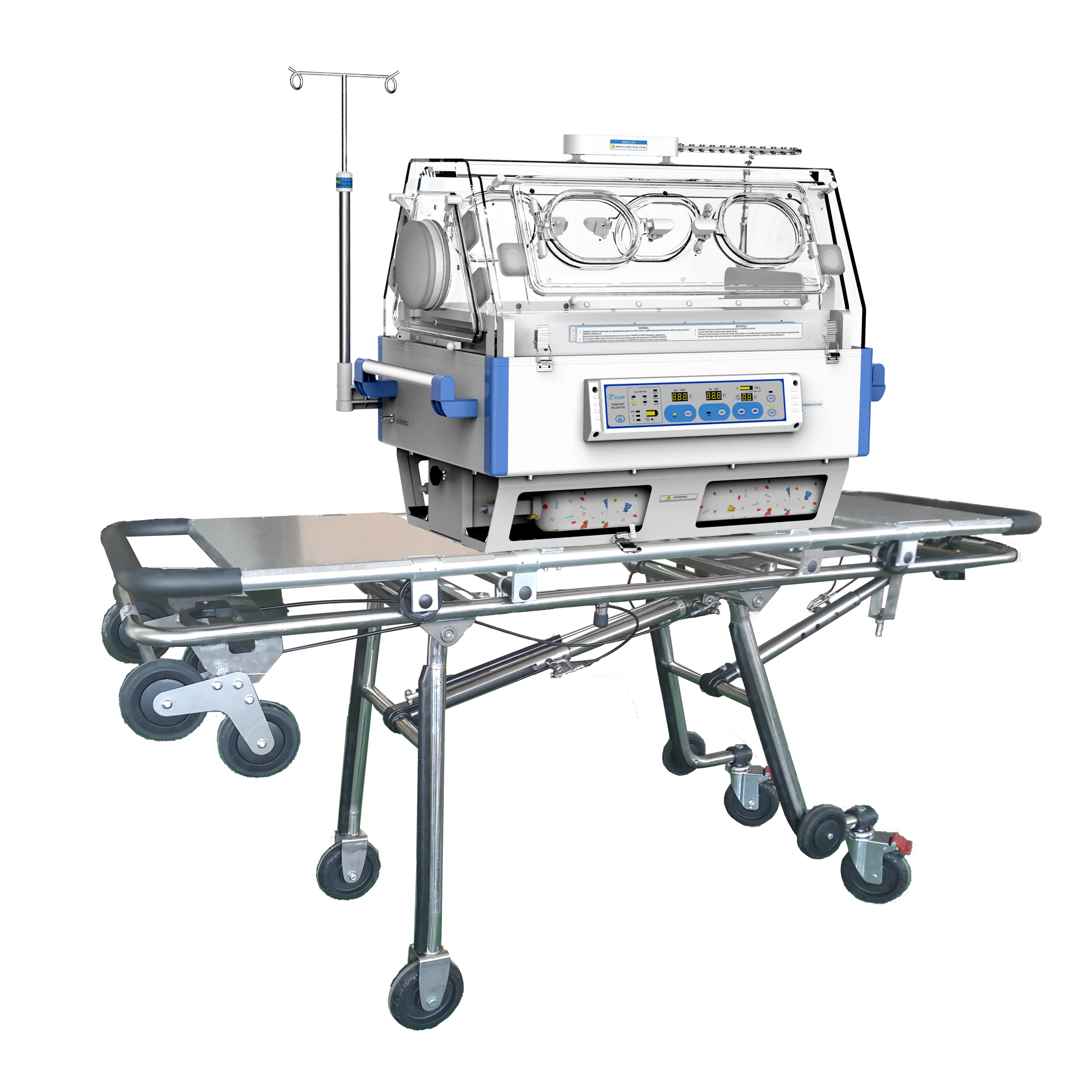 Hospital Mobile Infant Care Equipment Incubator Ambulance Trolley Infant Transport Incubator