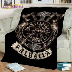 Viking Norse Mythology Wolf Crow Blanket, Lance de flanela para casa, quarto, cama, sofá, piquenique, escritório, caminhadas, lazer Nap Gift