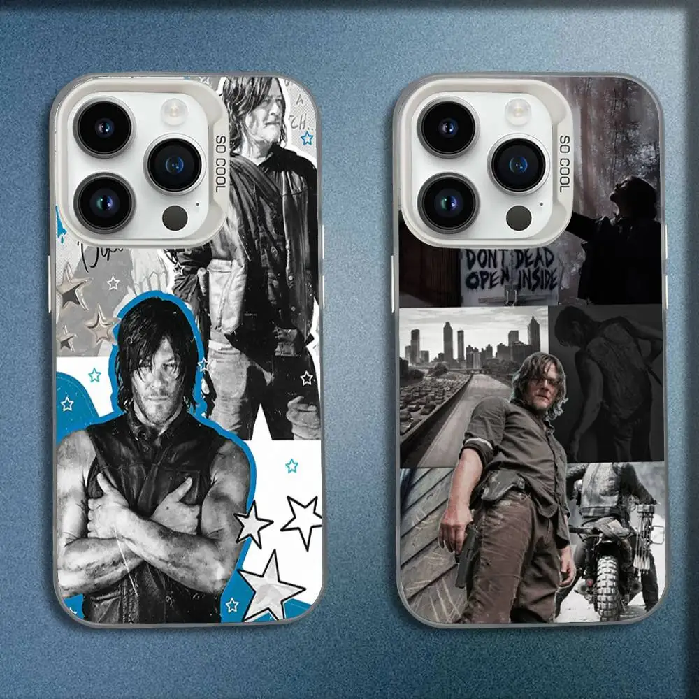 

Daryl Dixon Negan Walking D-Dead Phone Case For iPhone 16,15,14,13,12,11,Mini,Pro,E,MAX White Candy Matte Shockproof Cover