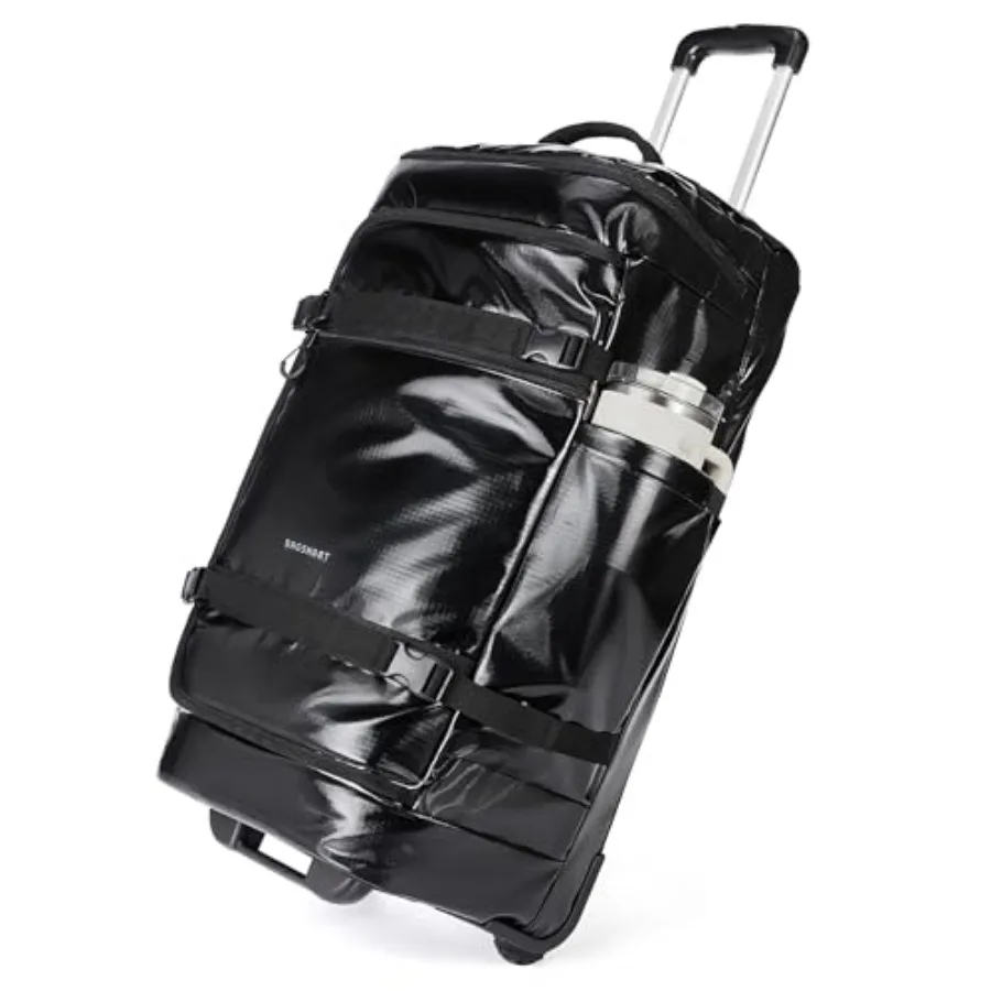 

Rolling Duffle Bag with Wheels, Travel Duffel Luggage Bag for Men, Water Repellent Heavy Duty for Travel Camp,,Large, 70L