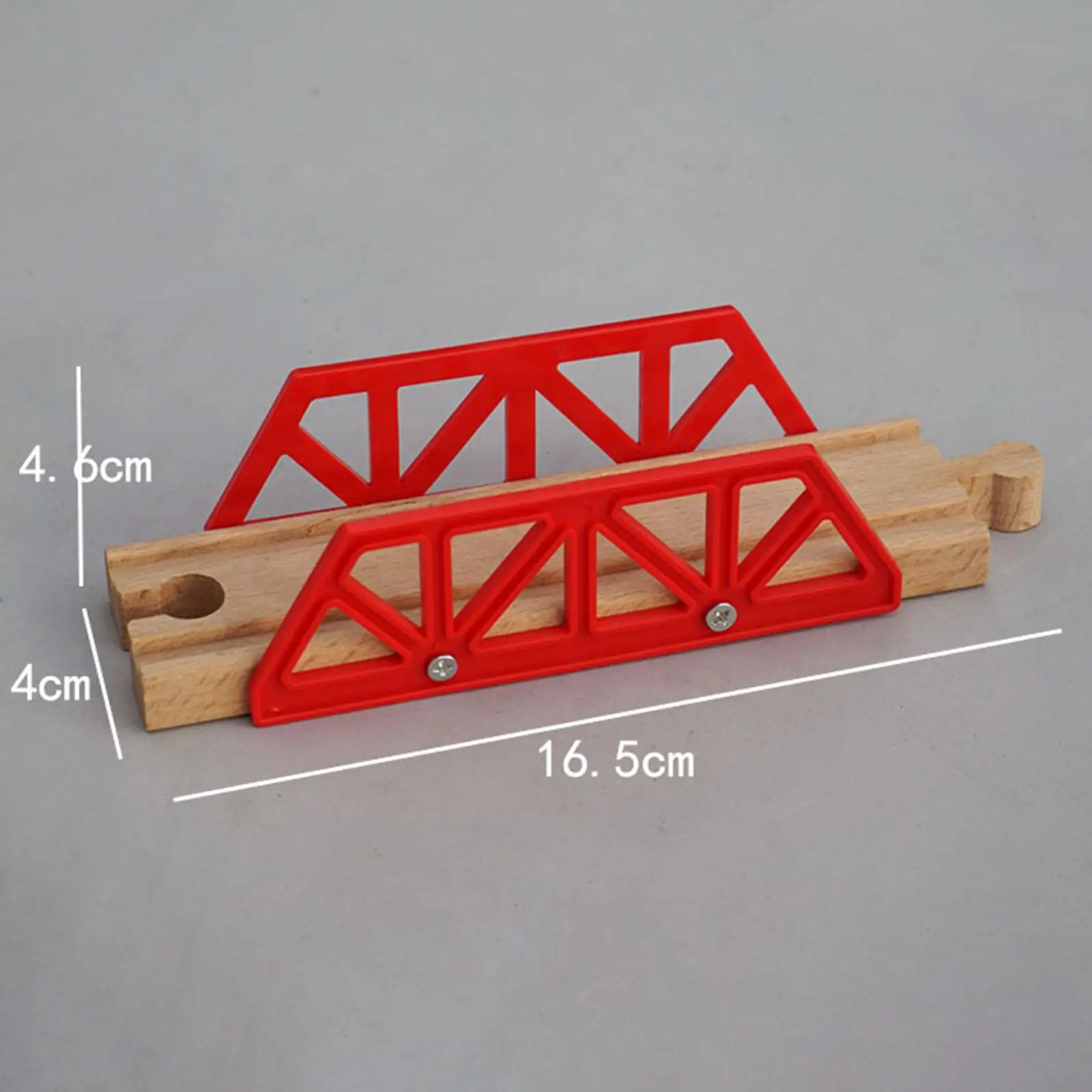 2x accesorios de puente de pista de madera, regalo de bricolaje para niños, Escuela B