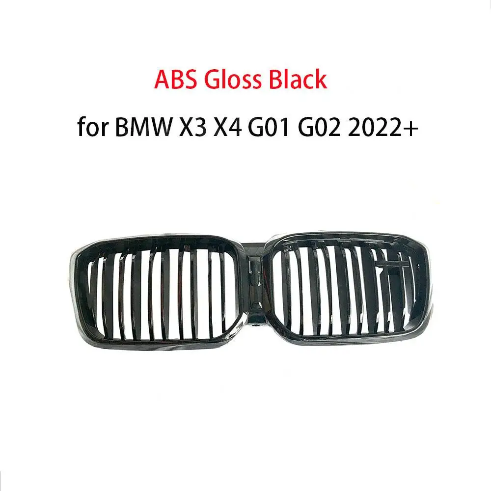 

JCYECF ABS Gloss Black Front Bumper Racing Grills Front Grille for BMW X3 X4 G01 G02 2022+ Car Styling Replacement 2 slat