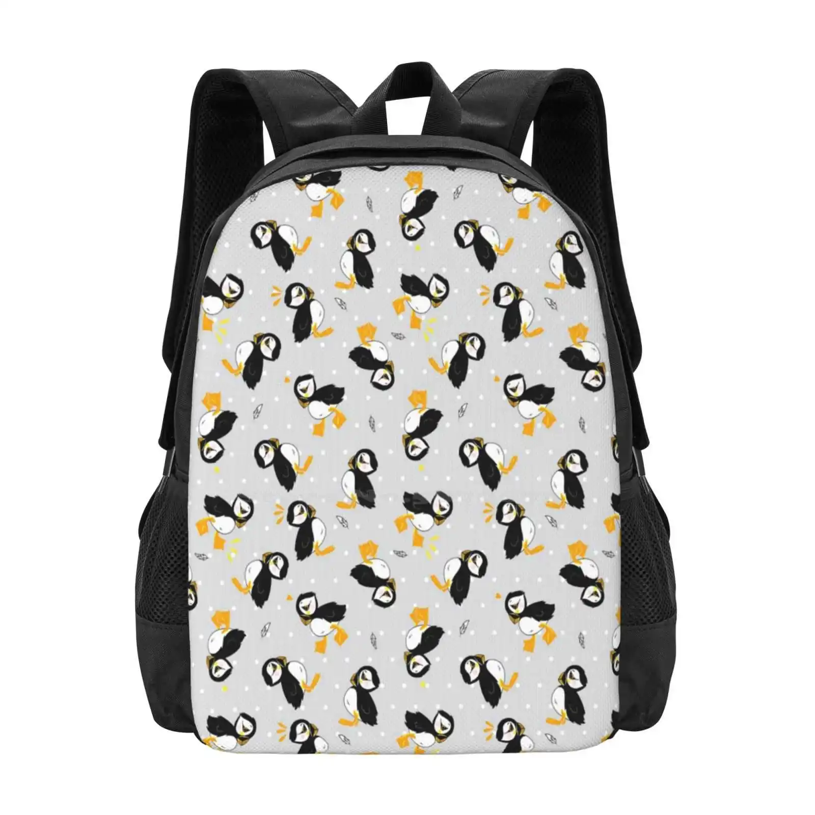 Multitude Of Scottish Puffins Hot Sale Backpack Fashion Bags Scotland Puffin Adorable Bird Animal Pattern Scottish Animal Cute