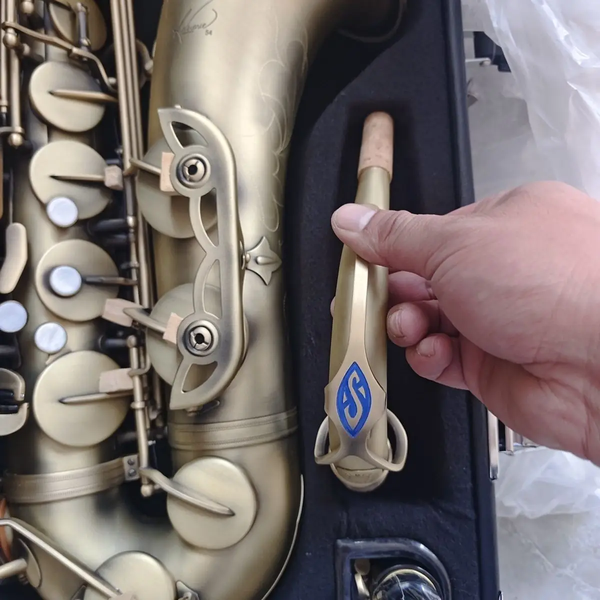 

France STS-R54 tenor saxophone Antique Copper Simulation tenor saxophone 54 professional Sax musical instrument