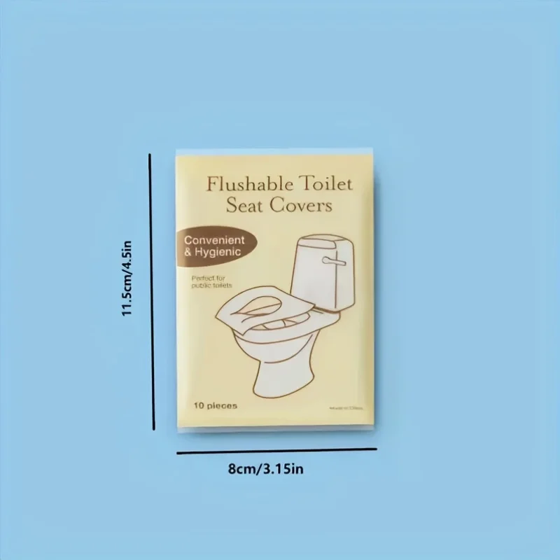 20/50pcs Disposable Toilet Mat Thickened, Toilet Toilet Cover Cushion Paper, Portable Travel, Guest Room Extended Toilet Cover