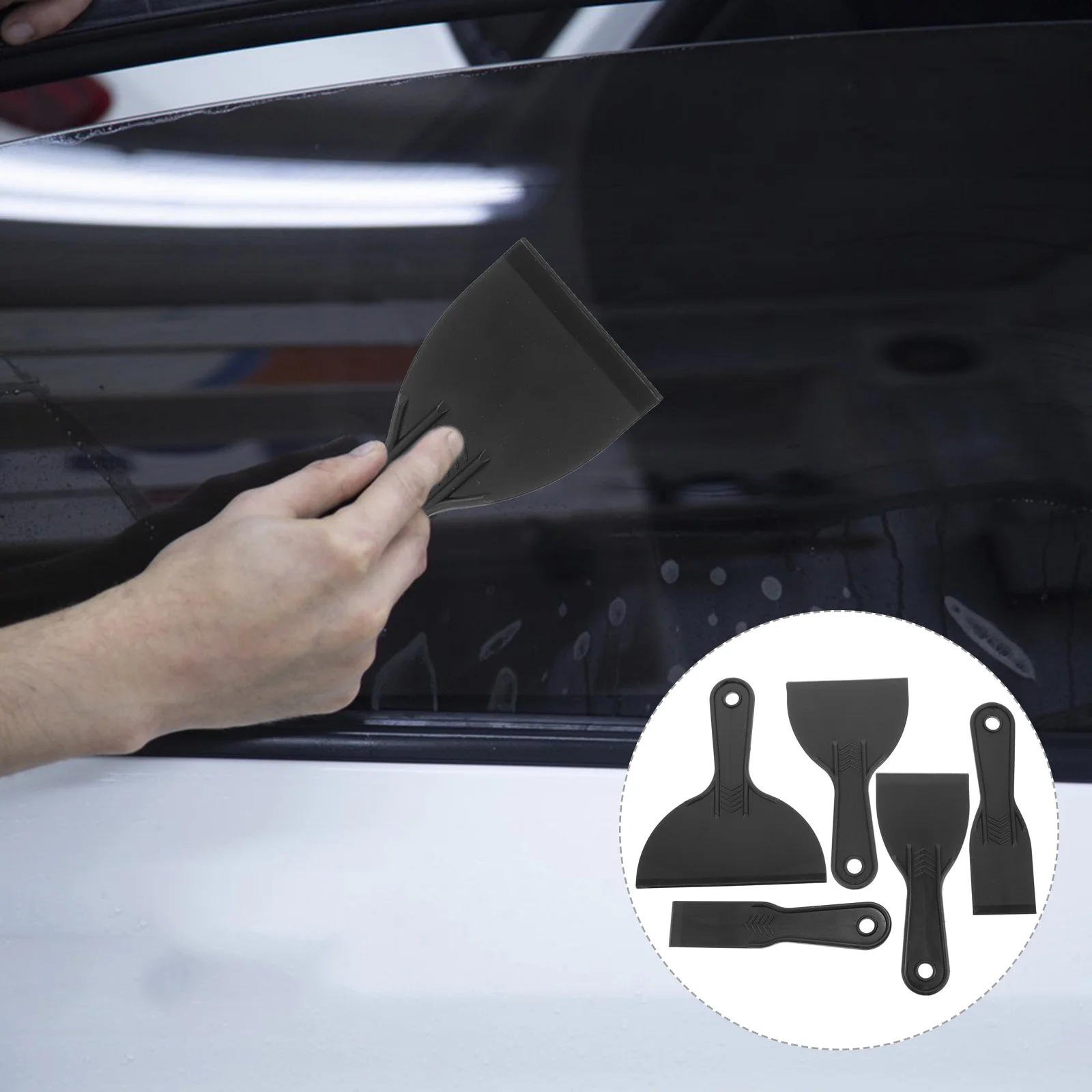 5 قطعة ورق الحائط مكشطة ABS المواد المعجون ملصق أداة إزالة الصواميل ورق جدران من الفينيل مزيل الطلاء سهل شنق التخزين #5