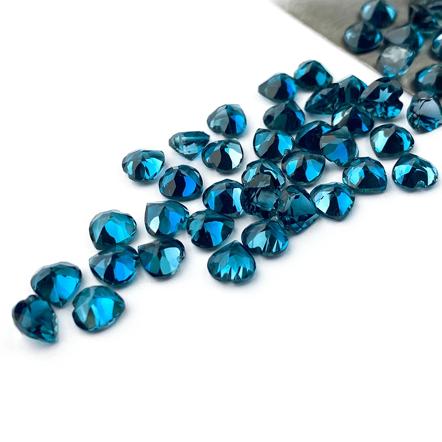 

Natural London Blue Topaz Gems Custom Cut Size Shape Wholesale High Quality Pear Shaped Faceted Cutting Loose Gems London Topaz