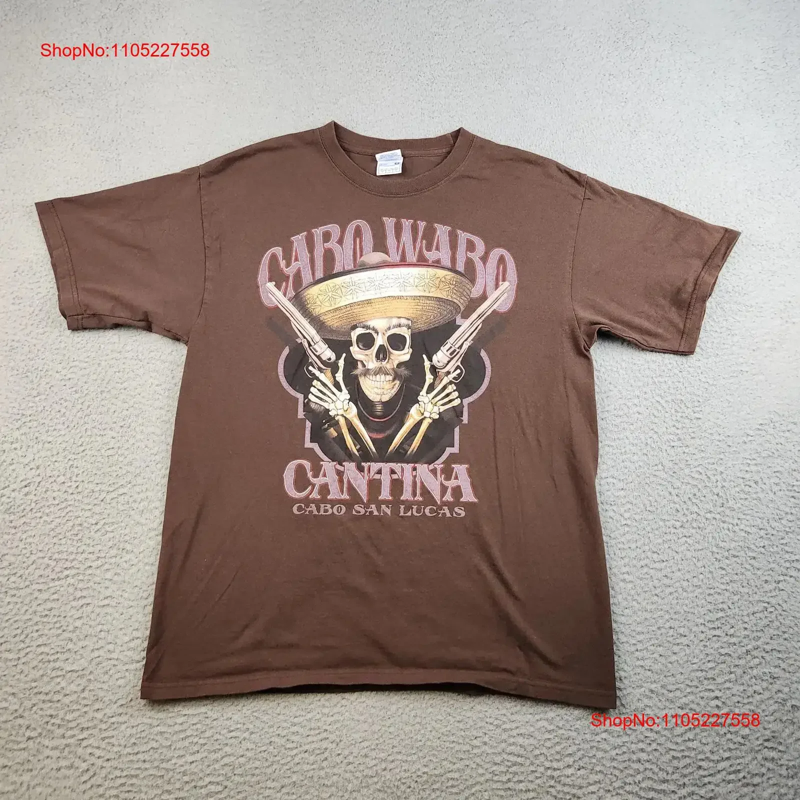 Camiseta Cabo Wabo Cantina grande para hombre Sammy Hagar Skull s San Lucas Tequila vintage lavada moda Casual estirado elegante