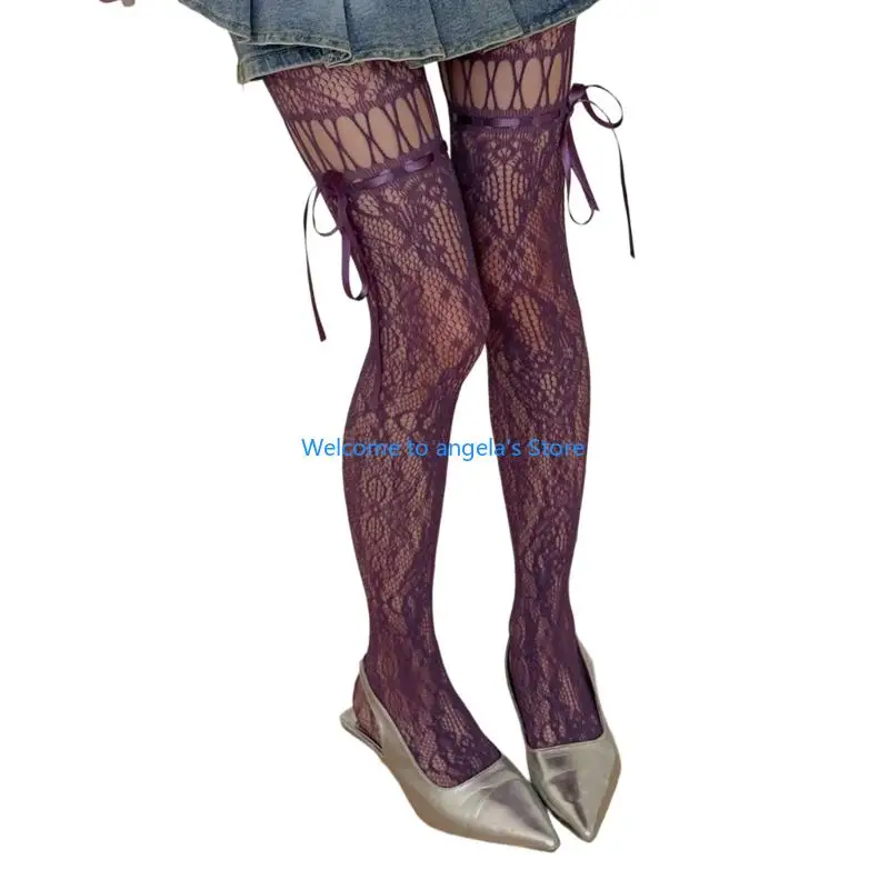 X4YC 女性のガーターベルトタイツ柄網タイツサイハイストッキングタイツハイウエストパンストサスペンダーパンストギフト