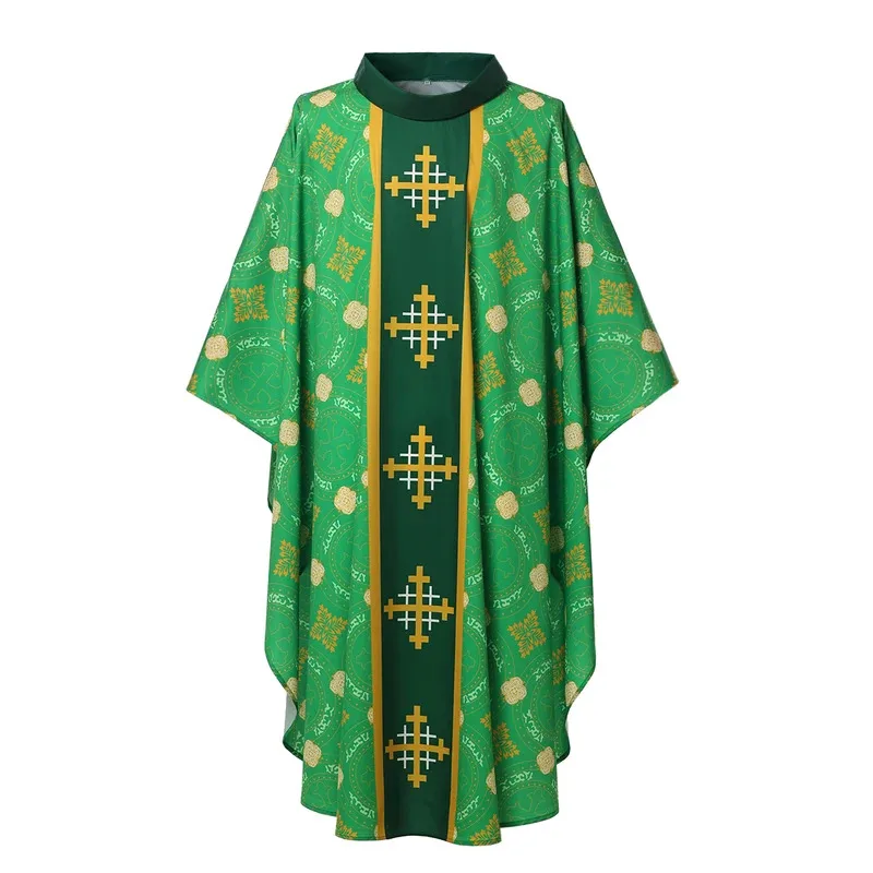 Chasuble Pastor Retro Robe Cloak Herren Church Priest Celebrater Soutane Weste Schal