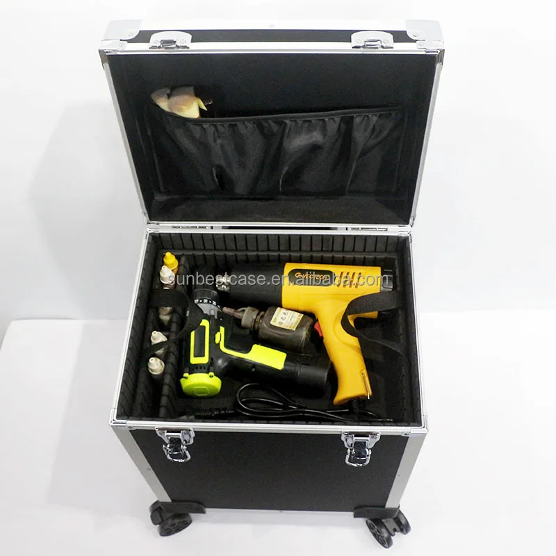 Heavy Duty Rolling Aluminum Trolley Tool Case Customized Outdoor Household Workshop Repair Hand Toolbox With Wheels From Factory