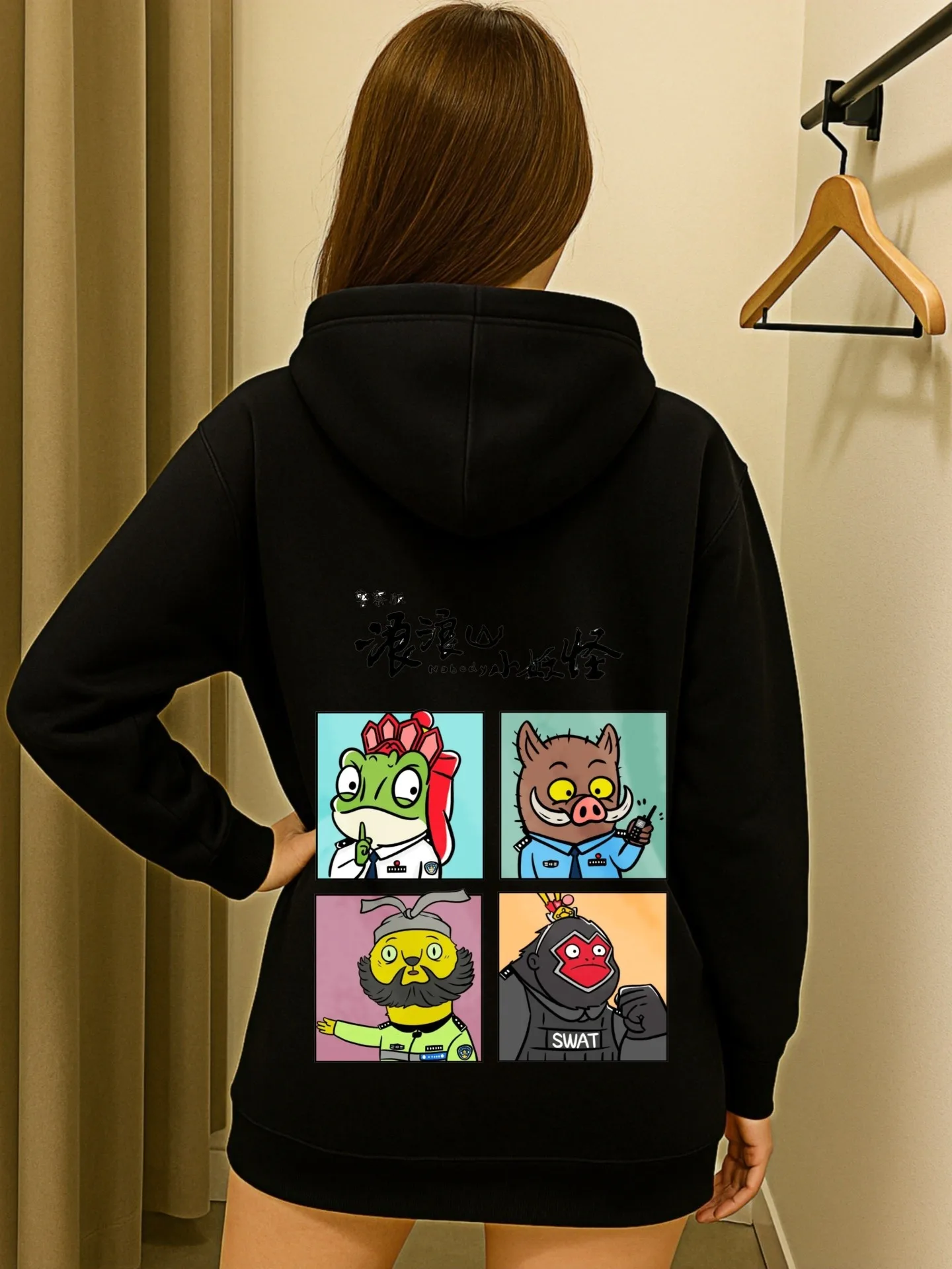 Grafik-Hoodie für Damen, Skelett mit Flügel-Aufdruck, ästhetisches Design, lässige Alltagskleidung, bequemer Stoff, für Teenager