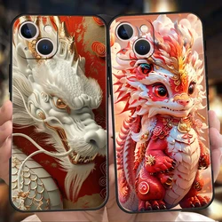 Cartoon Dragon Phone Case Cover for iPhone 16 15 14 13 12 Pro Max XR XS X 11 7 8 Plus Shockproof Silicone Soft Shell Capas Bags