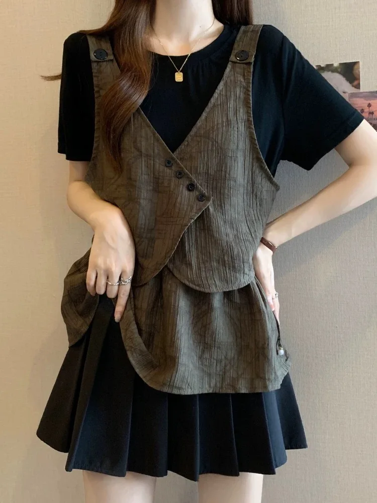

plus Size Women's Retro Short Sleeve T-Shirt Cover Belly Casual Comfortable Breathable Polyester Fiber round Neck Commute Style