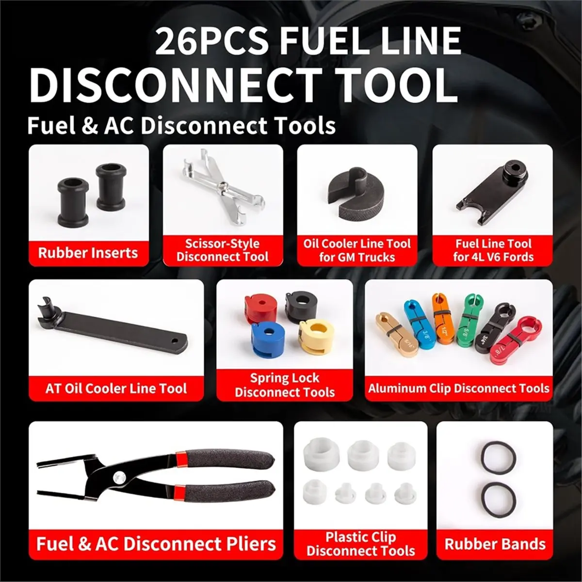 

Набор инструментов для отключения линий, 26 шт., набор для быстрого отключения Master с плоскогубцами переменного и линий, инструменты с пружинным замком