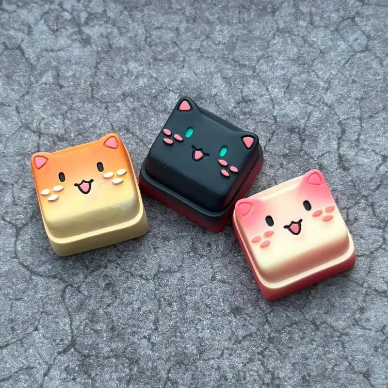 

Personality Cat Keycap Resin Mechanical Keyboard 3D Stereo Individuality Keycaps For Computer Office Equipment