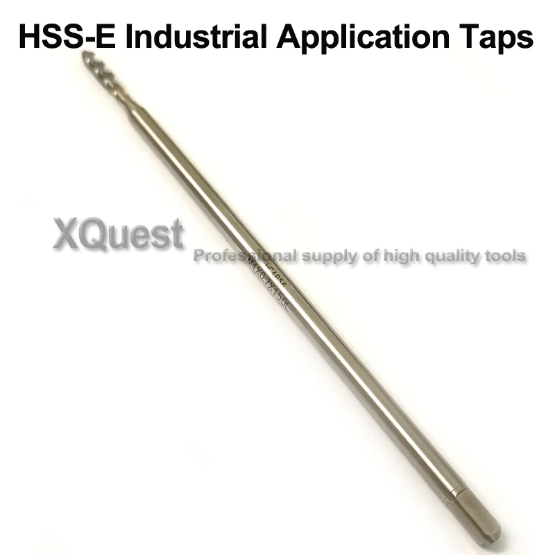 XQuest 150MM Legth HSSE Metric Extra Long Shank Spiral Flute Tap M3 M4 M5 M6 M8 M10 M12 machine extended handle Taps 150MM