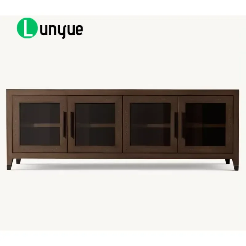 Modern Luxury Wooden TV Cabinet Latest Design Living Room Furniture Hot Selling Storage Console Table Home Decor