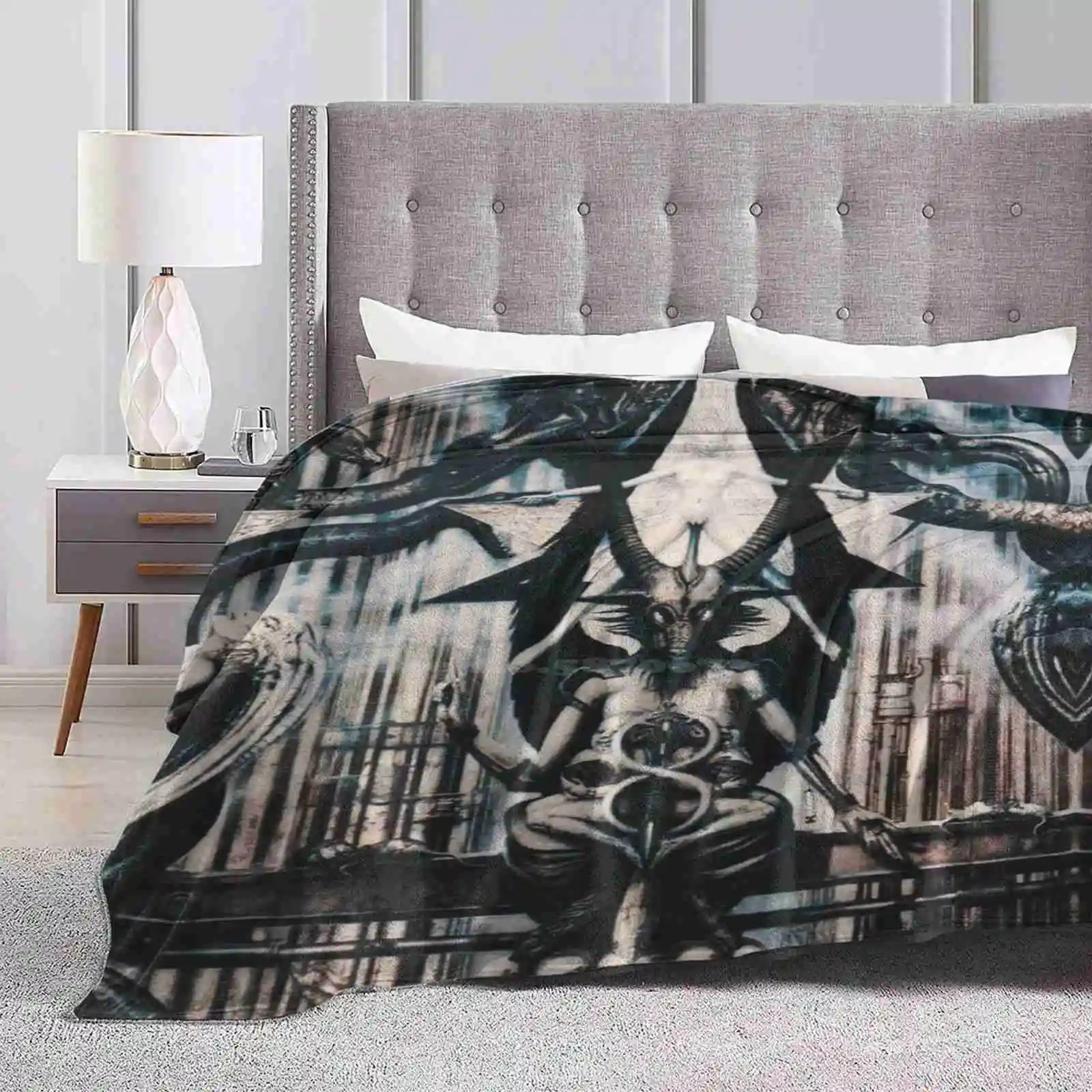 Necronomicon Hr Giger Blanket Soft Warm Travel Portable Blanket Necronomicon Horror Hr Giger Occult Hp Lovecraft Thelema