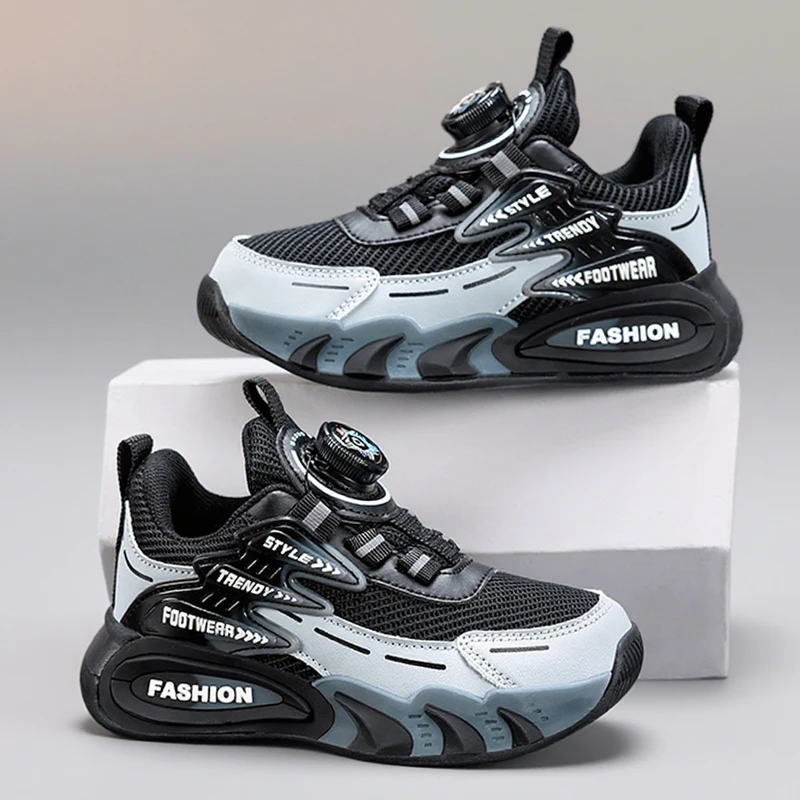 Leichte, atmungsaktive Kinder-Freizeitschuhe für Jungen im Alter von 5–16 Jahren, Sport, Laufen, rutschfest, bequem, flach, für den Außenbereich – Detail 3