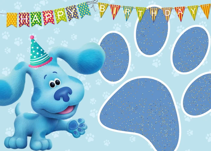 Blues Clues Photography Backdrop Birthday Decoration Background Dog House Vinyl Photo Studio Props Background Cloth Banner