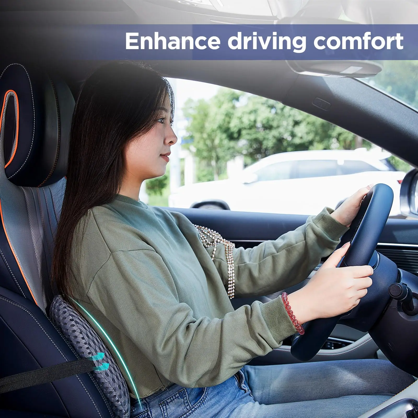 Memory Foam lumbar cushion Ergonomic Office Waist Pillow Car cushion protect lumbar Pain Relief Back Pads for Chair Car Bed