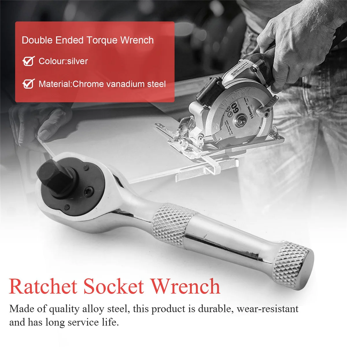 72 Teeth Ratchet Socket Wrench Mini 1/4Inch 3/8Inch Double Ended Torque Wrench Spanner Rod Screwdriver Bit ToolB84B