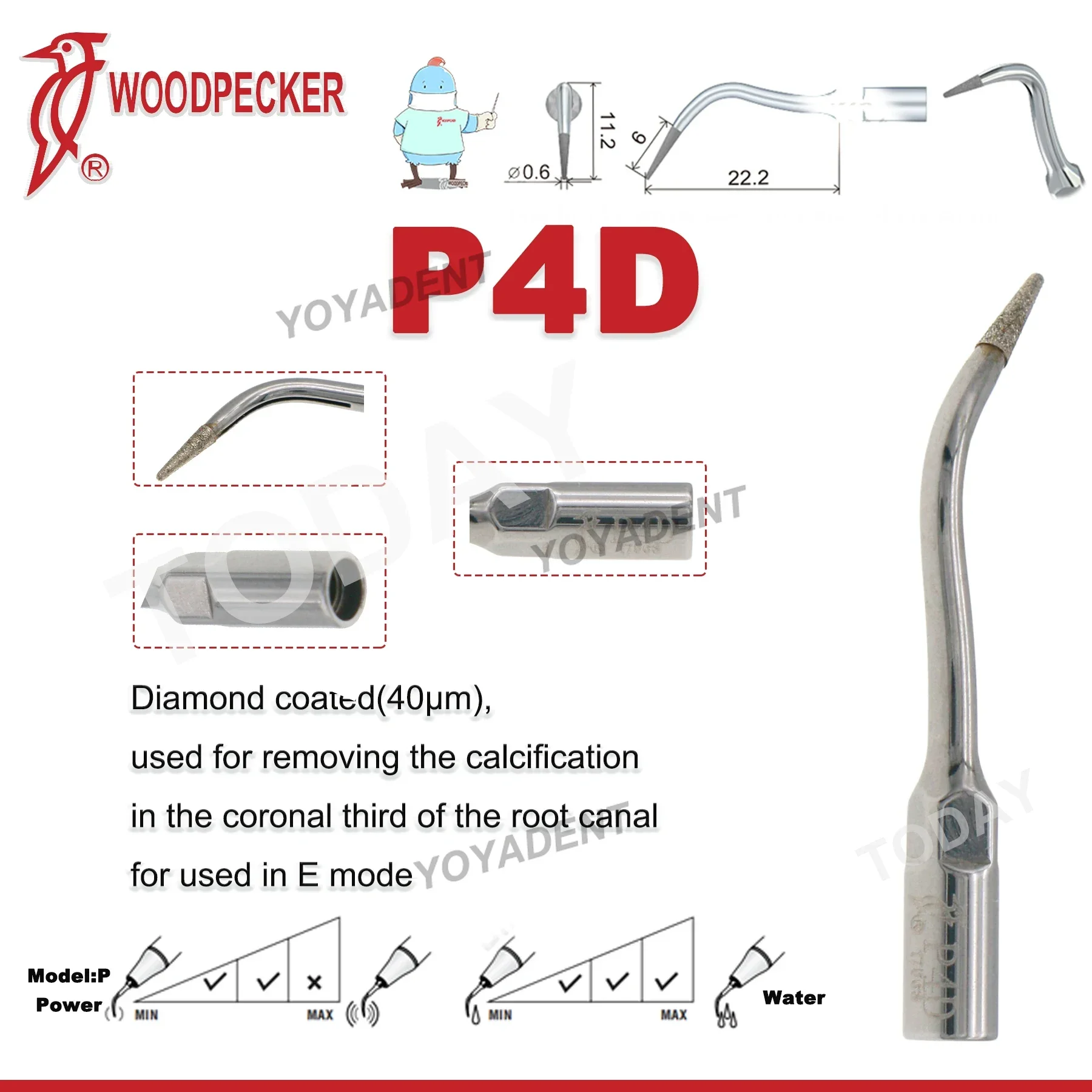 Specht Tandheelkundige Ultrasone Piezo Scaler Handstuk LED HW-5L Scaling Tips Fit UDS EMS Ultrasone Scaler Tandheelkundige Gereedschappen