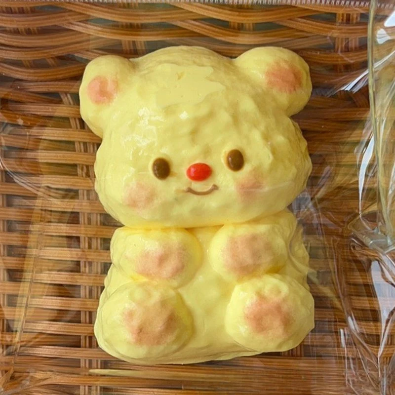 New 1Pcs Handmade Soft Butter Bear Mochi Taba Soft NEW Fidget Toy Stress Relief Decompression Toy