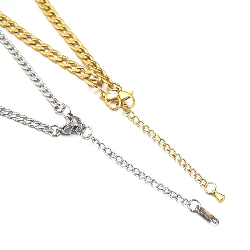 5 Stück Halsketten-Verlängerungsketten mit Karabinerverschluss in Goldfarbe aus Edelstahl für DIY-Schmuckherstellung, Armband- und Halsketten-Verlängerung. – Detail 6