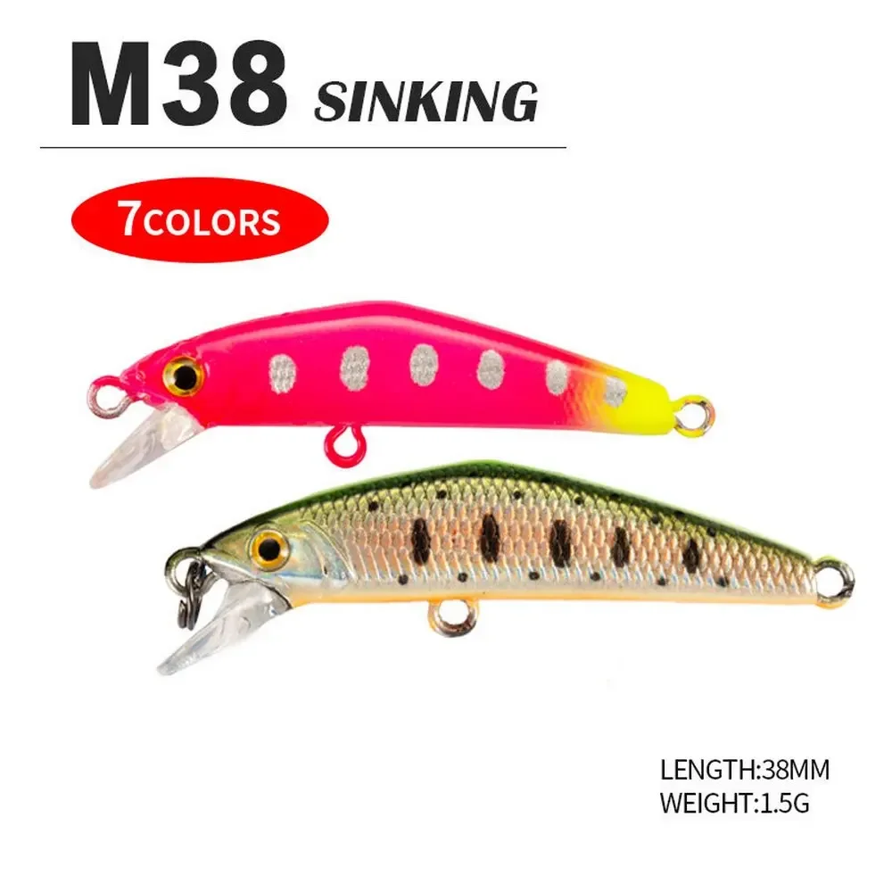 Mini Sinking Minnow Fishing Lure 1.5g 3.8cm Trout Artificial Plastic Hard Baits Bass Pesca For Pike Carp Fish Tackle Accessories