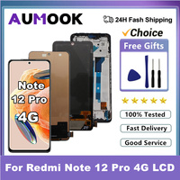 6.67'' AMOLED LCD Screen For Xiaomi Redmi Note 12 Pro 4G LCD Display Touch Screen With Frame Digitizer 2209116AG 2209116AG LCD
