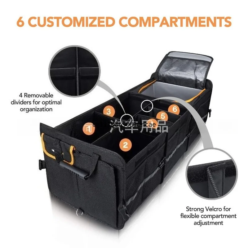 For Car Storage Cooler Bag Large Capacity Portable Handheld Insulated Trunk Organizer for Vehicle