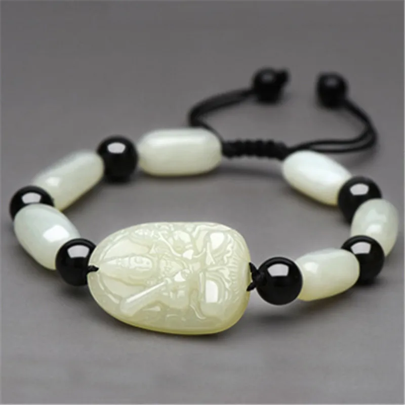Hetian Jade Eight Guardian Deities Bracelet 12 Zodiac Animal Fashionable And Versatile