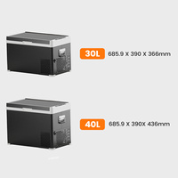 30L 40L Trucker Dual-Zone Non-Independent Temperature Control Car Refrigerator 12V 24V European Specification AC220V Home Coller