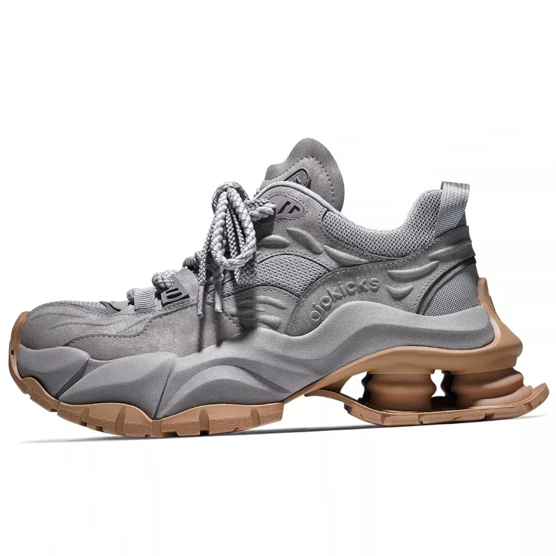 Chunky Sneakers Fashion Daddy Shoes for Women's Genuine Leather Women's Casual Shoes Luxury Thick Soled Height-increasing Shoes